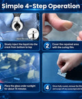 Simple 4-step instructions for using the Hassle Free Windshield Chip And Crack Repair Kit Featuring Thick Uv Cure Resin.