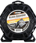 Donut Shaped Twisted String Trimmer Line, .095 Gauge, 1 Lb Spool, 253 Feet, Black Diamond Pro, Rugged Weeds Fighter packaging