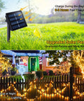 2 Pack Solar String Lights Outdoor Waterproof 400 LED 151 Ft Total Warm White 8 Modes Solar Powered Xmas Lights