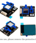 TFS20 Lidar Module for Robots and Drones With 0.2 to 20 Meter Range and 6 cm Precision sensor front, side, and top views