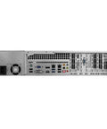 Back view of No Sweat 2U Rackmount Nvr Server With 8 Bay Slots And 70Tb Storage, showcasing ports and ventilation.
