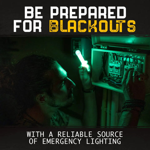 Person using Lit Ultra Bright Glow Sticks Bulk Pack Multi Color For Parties Camping Emergency Light And Survival Kit