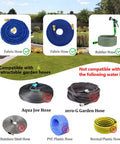 Compatible and incompatible hose types for Brass Flexible Garden Hose Repair Kit With Quick Connector Collapsible Hose Adapter