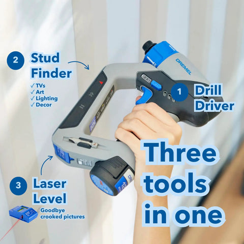 Workhorse 12v Cordless Drill Driver With Built In Stud Finder And Detachable Laser Level 3in1 Brushless Power Drill Kit Includes Fast Charger 20ah Battery And 12 Bits For Hanging Wall Decor And Secure Mounts Tough Power Tool Bundle