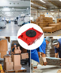 6 Ton Heavy Duty Moving Dolly With 360 Degree Rotating Anti Skid Pad For Industrial Equipment Carbon Steel Machine Skate With PU Wheels For Workshop Warehouse Transport on red machine mover in warehouse
