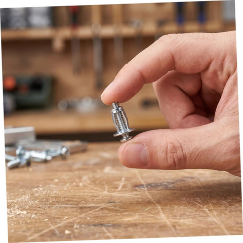 Expansion Screw And Petal Nut Kit For Quick No Fuss Fastening In Home Projects M4 M5 M6 Metal Anchors 35 Piece Hollow Wall Petal Expansion Bolts For Iron Skin And Plasterboard, silver zinc alloy anchor held by hand