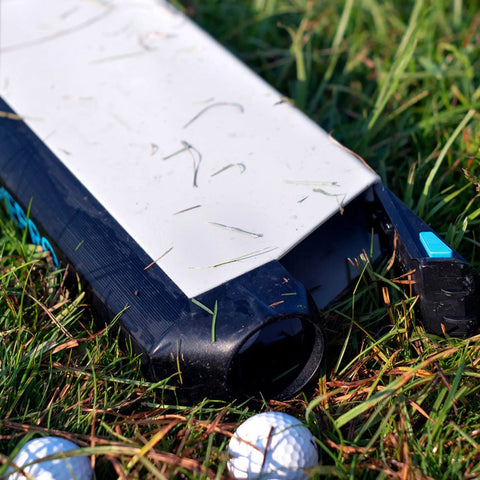 Golf Ball Shag Portable Ball Picker, Compact Practice Essential, 24-Ball Capacity shown on grass with golf balls