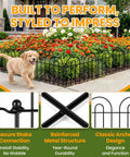 40 Ft No Dig Garden Fence Panels Pack Of 28 for Yard Animal Barrier Arch Decorative Fence with Stakes Dog Safe Outdoor
