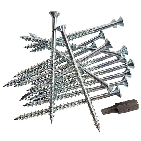 Reinforced Door Screw Kit With 3 Inch Long Hardened Screws And Screwdriver Bit For Strike Plates Deadbolt Plates And Hinges