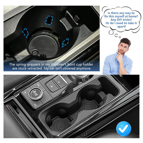 Ford Explorer Cup Holder Inserts Non Slip Silicone Center Console Protector Organizer To Prevent Spills And Scratches No Mess For 2020 2021 2022 2023 2024 Interior Accessories