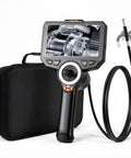 4-Way Articulating Borescope With Light, 1080P HD Endoscope Camera, Flexible Snake Scope With 6 Inch IPS Screen, Articulated Probe For Wall, Automotive, And Engine Inspections, 4.9 Ft Reach; handheld with case