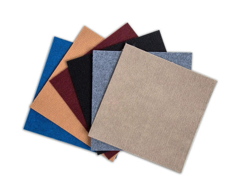 Peel And Stick Carpet Tiles 12x12 Inches Pack Of 12 Self Adhesive Floor Squares in assorted colors for DIY renovation