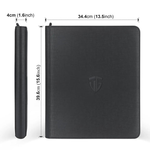 Toploader Binder For Trading Cards With 216 Card Capacity And 9 Pocket Sleeves For 3x4 Rigid Toploaders Built Tough Shield Design