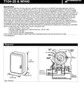 Technical diagram of No-Nonsense Electric Water Heater Timer with steel case, 10,000 Watts, 40 Amps, 250 Volts, 60 Hz
