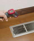 Using No Touch Infrared Thermometer With Ten To One Spot Ratio For Fast, Accurate Temperature Readings From A Distance on HVAC vent