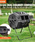 Large 43 Gallon Dual Chamber Rotating Tumbling Compost Bin With Two Sliding Doors And Steel Frame BPA Free For Garden Kitchen Yard And Outdoor Use Beast Of A Durable Outdoor Composting Solution For Home Gardens And Urban Backyards