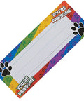 Colorful Paw Print Desk Plates For Classrooms Durable Cardstock Learning Tools For Kid Friendly Educational Desk Decor 24 Pieces