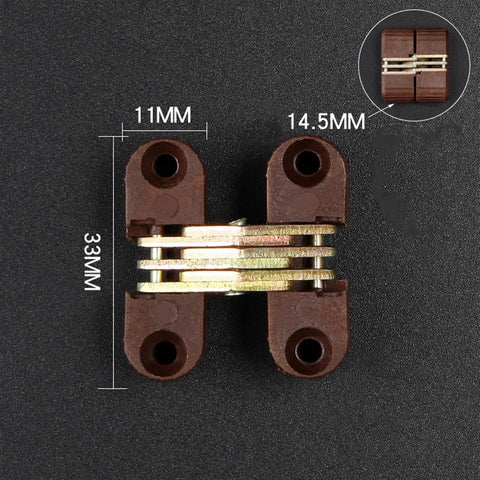 Six Pack 0 to 180 Degree Cross Hinge Kit With Plastic Folding Barrel Hidden Concealed Door Hinges detailed view