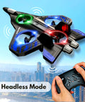 Foam Remote Control Airplane For Kids And Adults Newbie Friendly Fighter Jet RC Plane With Light 360 Degree Flips Stunt Rolls