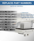 Blower Motor Resistor Kit With Wiring Harness For Chevy GMC Rides 2003-2007, shown with part numbers and vehicle in background.
