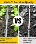 Comparison of 200 Pack 6 Inch Landscape Staples, 11 Gauge Galvanized U Shaped Garden Stakes vs rusty garden staples