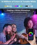 People enjoying music under Smart WiFi Color Changing LED Light Bulbs With Alexa Google Home Siri Control 900 Lumen 10W 80W.