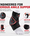 Low Profile Ankle Brace For Sprain Prevention And Recovery With Bio Logix Therapy Support showing ankle support features.