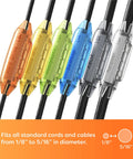 Effortless Cord And Cable Identification System For Home Office And Commercial Setups With Quick Label Tags in color-coded view