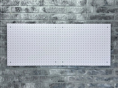Heavy Duty Pegboard Set Of 2 Wall Panels 22 By 18 By One Eighth Inch Holes For Home Office Garage Storage And Organization White
