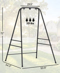 Heavy Duty Free Standing Hammock Chair Stand With Anti Slip Foot Pads And Two Carabiners for Indoor and Outdoor use, 72 inch height