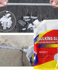 Concrete Crack Repair Sealant Waterproof Caulking Glue Quick Dry Sealing Adhesive 1 Pack 500g in use with cracked surface repair