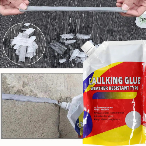 Concrete Crack Repair Sealant Waterproof Caulking Glue Quick Dry Sealing Adhesive 1 Pack 500g in use with cracked surface repair