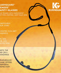 V30 Nemesis Safety Glasses With Copper Blue Shield Lenses, Anti Fog Coating, Lightweight Black Frame, Unisex Eyewear