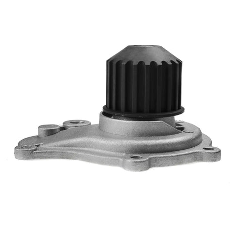 Premium Engine Cooling Water Pump For Chrysler Sebring 1996 To 2006 And Voyager 2000 To 2003, silver with black top, side view.