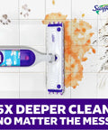 PowerMop Mopping Kit For Floor Cleaning With No Bucket Needed, 5X Cleaning Power, Electric Spray, Includes 1 Power Mop, 2 Replacement Pads, 2 Batteries, 1 Liquid Cleaning Solution, Multi Surface And Wood Floors on tiled floor