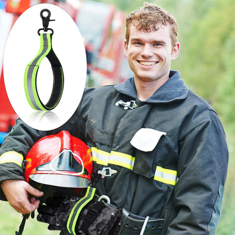 Three Pack Firefighter Glove Straps Clips Heavy Duty Tactical Gear Pro Grade Must Have With Reflective Trim Adjustable Safety Straps For Gloves Durable Clip Accessories For Fire Rescue Hands 9.1 Inch Long 23 Cm