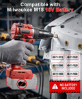 Heavy Duty Brushless Cordless Rivet Nut Gun And Tapping Wrench Set Featuring Six Swappable Imperial Metric Inserts For Grease Monkey Approved Auto Fabrication Projects Tool Only with Milwaukee M18 18V Battery
