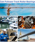 Cam Follower Track Roller Bearings in crane, marina, engine, worker, and bridge applications
