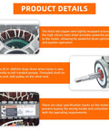Close-up of Drop In Dryer Induction Motor 120V 60Hz 1630 RPM One Third HP Left Hand Thread for Samsung Kenmore Dryers details