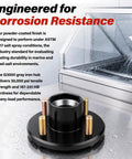 Close-up of Two Piece 3500 Lb Trailer Hub Kit with 5 Lug 4.5 Inch Pattern showing corrosion-resistant finish.