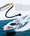 Electric Fuel Pump Replacement For Mercury Mercruiser Marine Boats 4.3L 5.0L 5.7L V6 V8 Carburetor Engines Low Pressure Replaces 861155A3