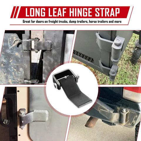 Greaseable Weld-On Dump Trailer Hinges 4 Pack Heavy Duty Steel Construction for Freight Trucks, Horse Trailers and Dump Bodies Outdoor Use, Corrosion Resistant and Built Tough Hardware. long leaf hinge strap on truck and trailer doors