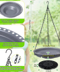 Solar Powered Bird Bath Fountain Kit For Outdoor Hanging Use With 4 Water Pattern Sprays Hummingbird Pump No Fuss Setup