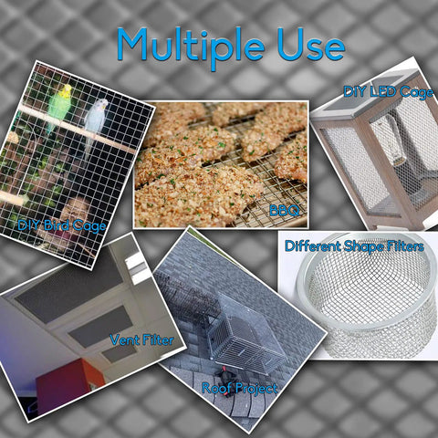 Collage of uses for Two Pack 12 Inch By 24 Inch 5 Mesh Stainless Steel Wire Mesh Screen Built To Last Never Rust Hard And Heat Resistant