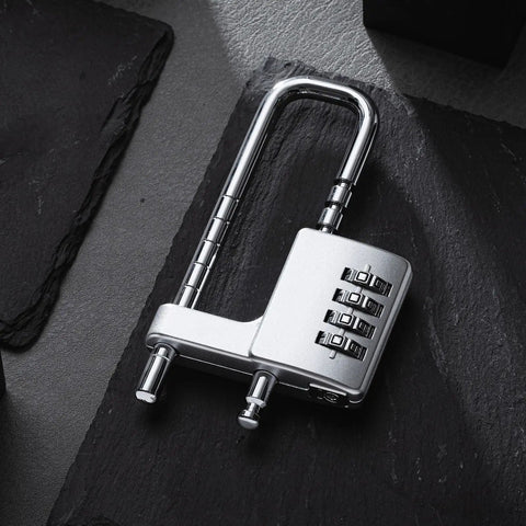 2 Pack 4 Digit Combination Cabinet Lock U Shaped Padlock With Adjustable Width For Gym Lockers And Outdoor Fences 0.6 Inch