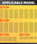 Chart of dryer models compatible with Plug-And-Play Dryer Heating Element Replacement Kit With Thermal Fuses And High Limit Thermostat For WED Series