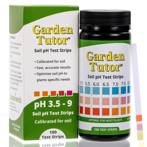 Image of Garden Tutor Soil pH Test Kit with 100 Strips and AI Web Reader for quick pro-grade pH checks in lawn, garden, compost.