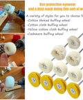 Go-To 10 Piece 1/8 Inch Cotton Polishing Buffing Wheel Set For Dremel Rotary Tool Pro Grade Jewelry Silver Watches Glass Kit