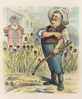 Unframed Giclee Art Print A New Scythe Cuts Clean 1902 By John Samuel Pughe Frame Ready Premium Paper Customizable Sizes cartoon