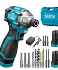 16.8V Cordless Brushless Impact Driver Kit With Quarter Inch Hex Two 2.0Ah Batteries 150 Nm Max Torque 0 To 3300 RPM Includes 16 Piece Drill Bit Set For Easy DIY And Heavy Duty Jobs A Legit Workhorse For Pros And DIY